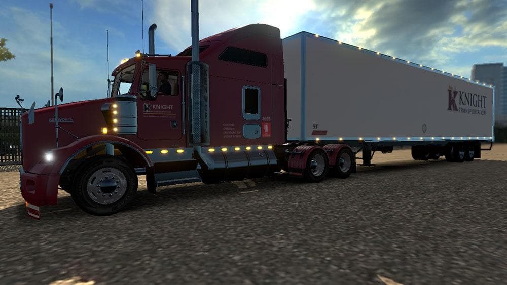 DC KNIGHT T800 + AMERICAN TRAILER COMBO SKIN PACK 02 – Skins mod for Euro Truck Simulator 2