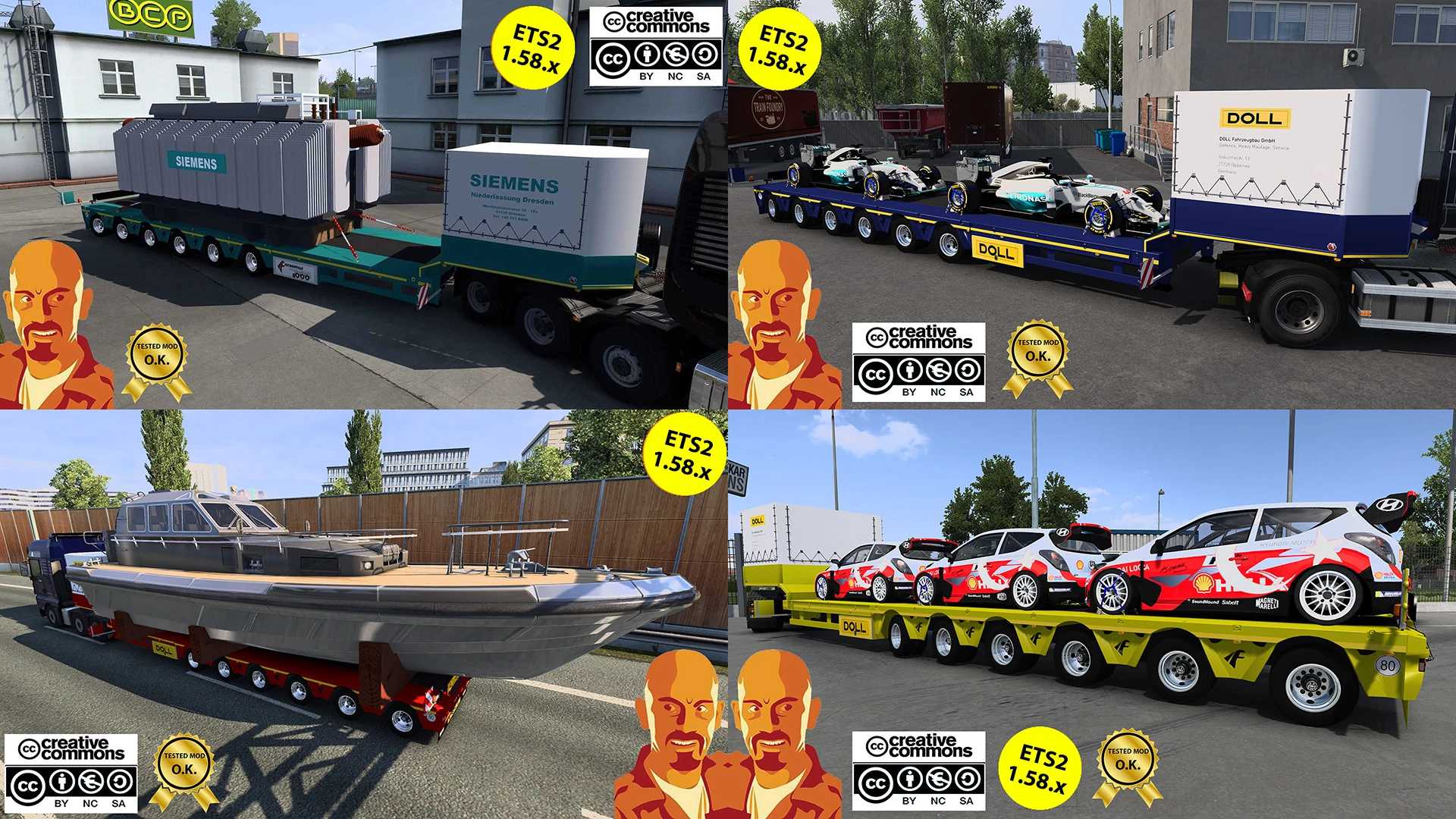 DOLL SPECIAL TRANSPORT TRAILER v4.0 1.58.x ETS2 - Euro Truck Simulator 2 Mods | American Truck Simulator Mods – Trailers mod for Euro Truck Simulator 2