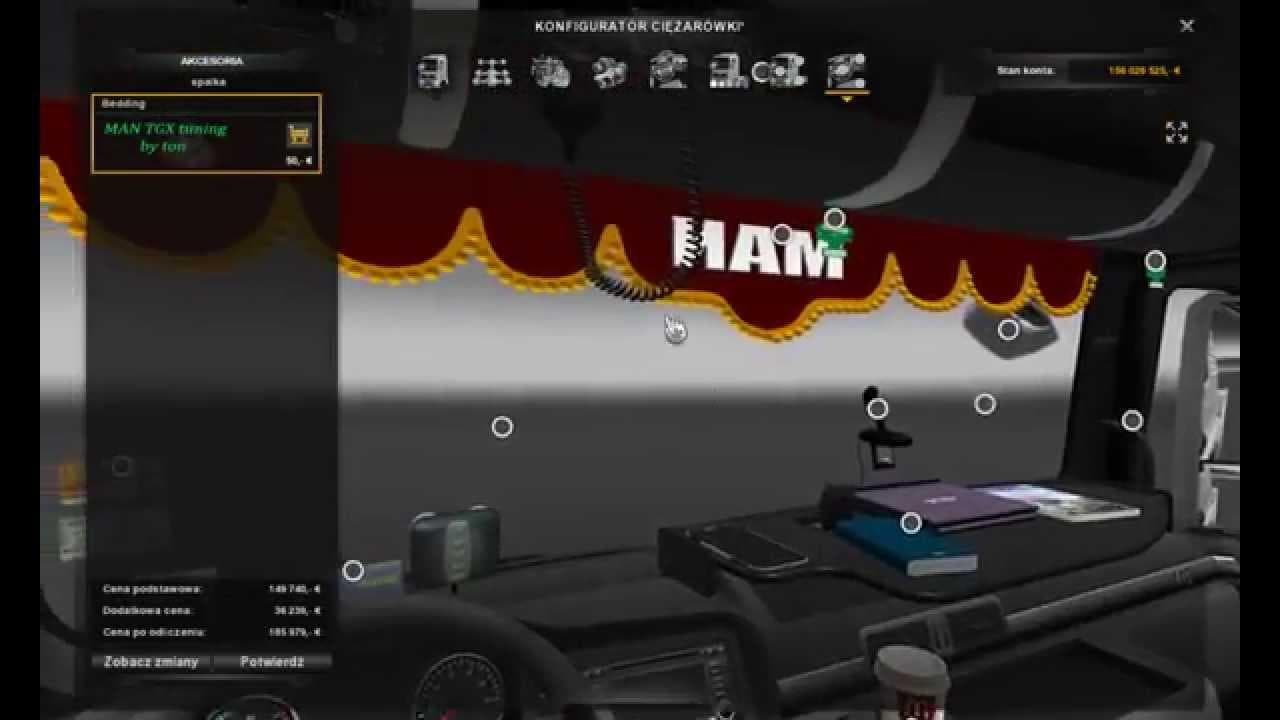 MAN TGX Tuning Pack by ton – Parts mod for Euro Truck Simulator 2