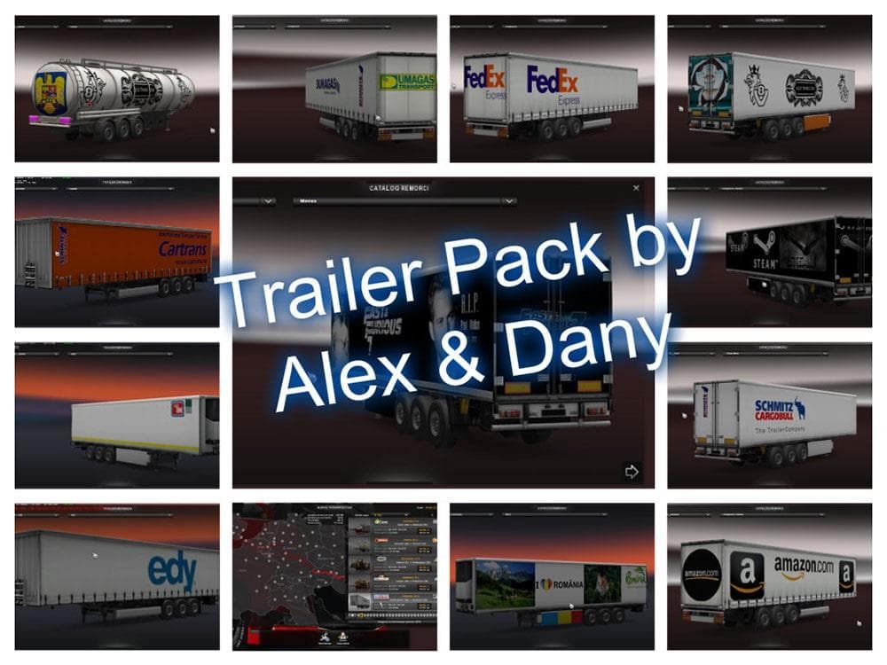 Trailers Pack By Alex & Dany – Trailers mod for Euro Truck Simulator 2