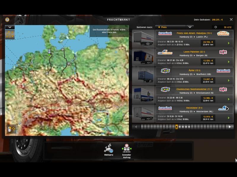 Europamap in color mirt Scandinavien DLC – maps screenshot 2