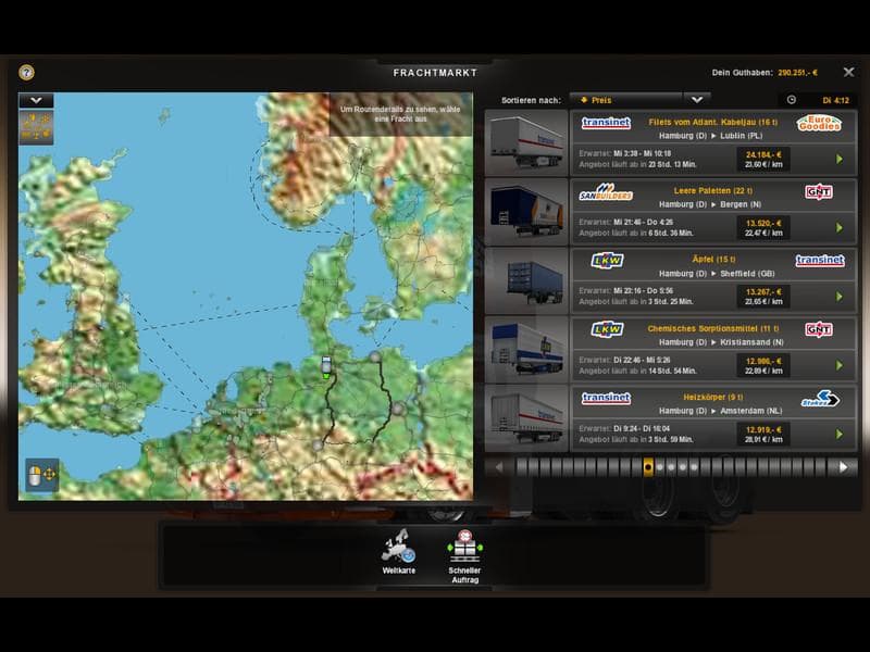 Europamap in color mirt Scandinavien DLC – maps screenshot 3