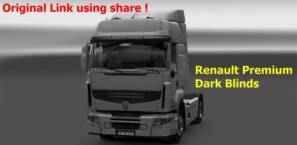 RENAULT PREMIUM DARK BLINDS – Skins mod for Euro Truck Simulator 2