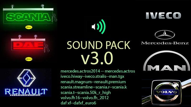 SOUND PACK – Sounds mod for Euro Truck Simulator 2