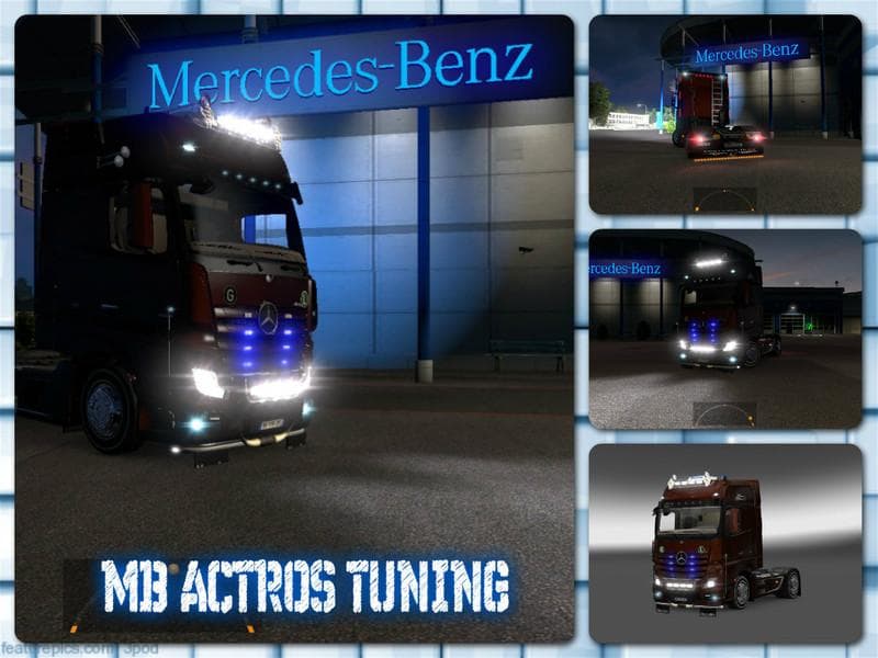 ACTROS 2014 TANDEM & TUNING – Trucks mod for Euro Truck Simulator 2