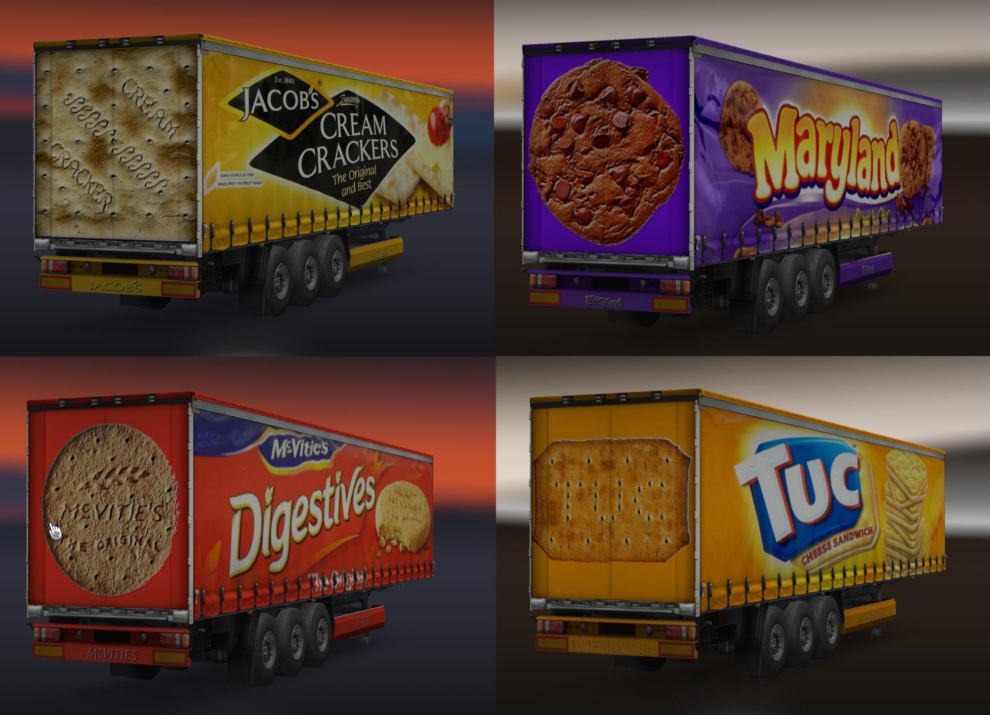 BISCUIT TRAILERS PACK – Trailers mod for Euro Truck Simulator 2