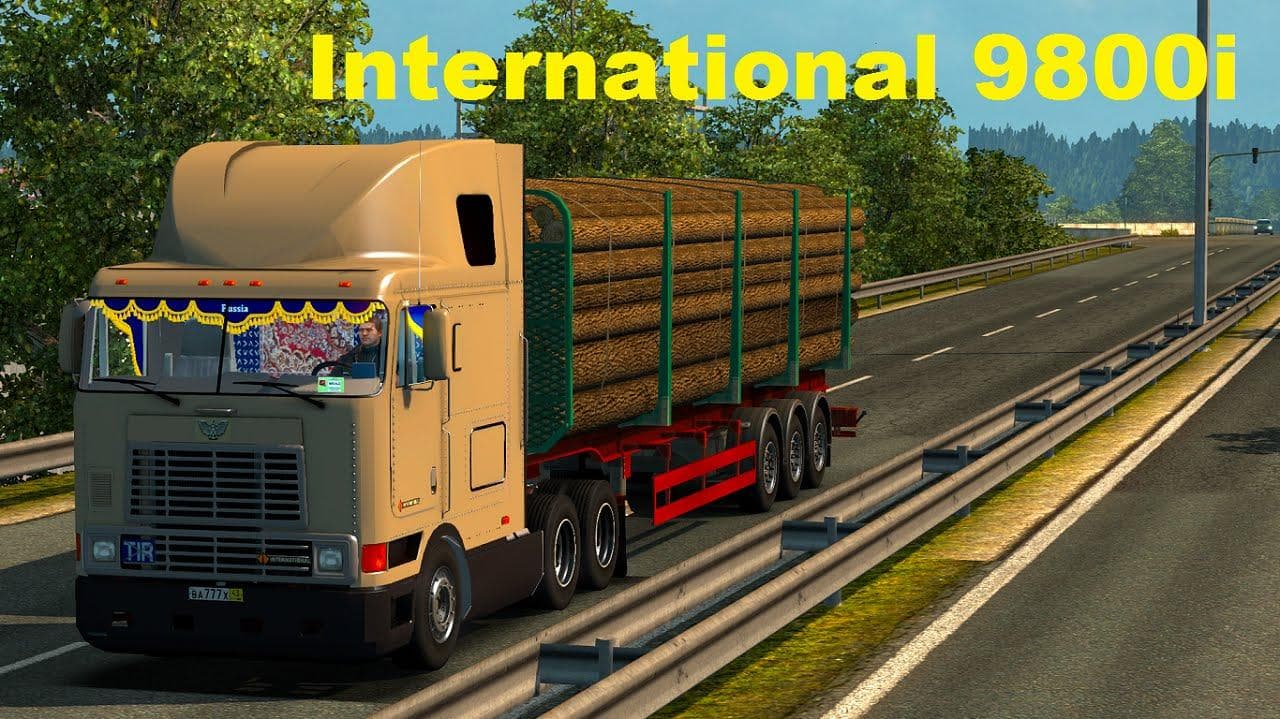 INTERNATIONAL 9800 + INTERIOR + SOUND 1.18.1.3S – Trucks mod for Euro Truck Simulator 2