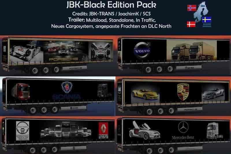 JBK-Black Edition Pack – Trailers mod for Euro Truck Simulator 2