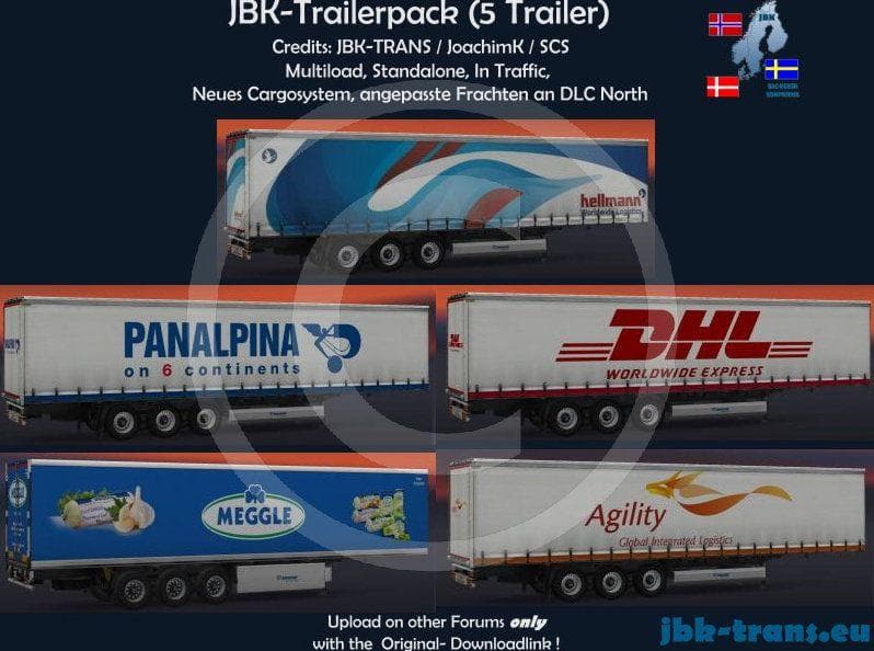 JBK-PACK 5 TRAILER – Trailers mod for Euro Truck Simulator 2