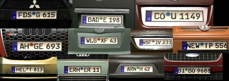 Kennzeichenmod – Skins mod for Euro Truck Simulator 2