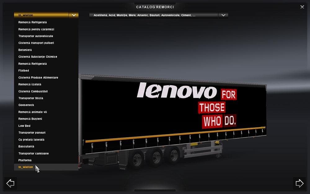 Lenovo Trailer (Mega chassis) – Trailers mod for Euro Truck Simulator 2