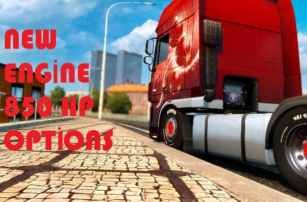 New 850 hp Engine Options – Parts mod for Euro Truck Simulator 2