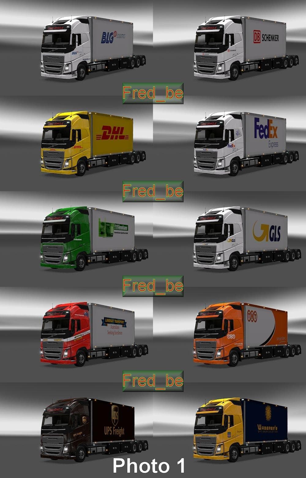 PACK VOLVO FH2012 TANDEM (25 METERS) 1.18.X screenshot 3