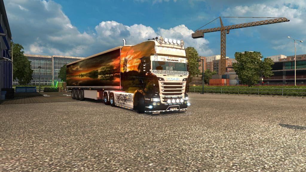 SKIN FOR RJL SCANIA EXC LONGLINE+TRAILER – Skins mod for Euro Truck Simulator 2