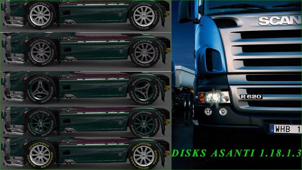 Tires & Rims Asanti – Parts mod for Euro Truck Simulator 2