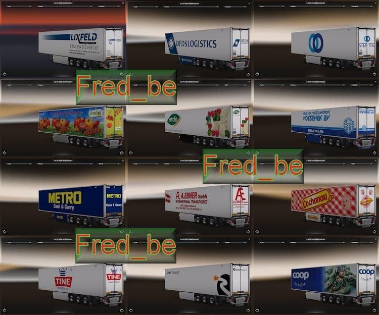 Trailer Pack Lamberet V3 1.18.x – Trailers mod for Euro Truck Simulator 2