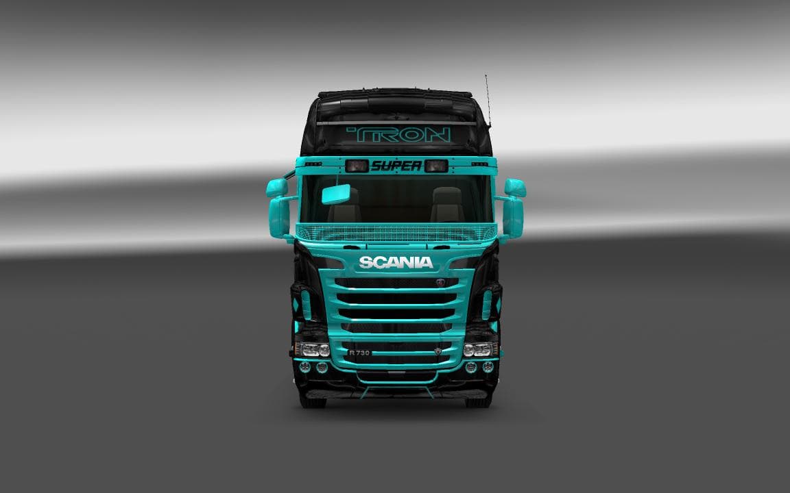 Tron Skin for Scania RJL – Skins mod for Euro Truck Simulator 2