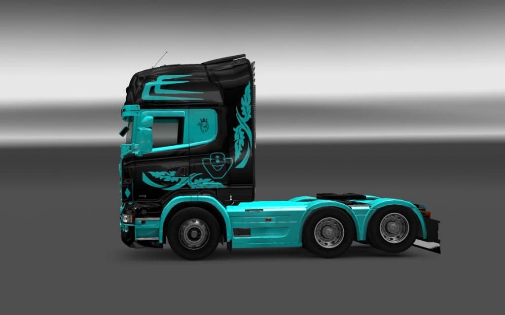 Tron Skin for Scania RJL v1.0 screenshot 4