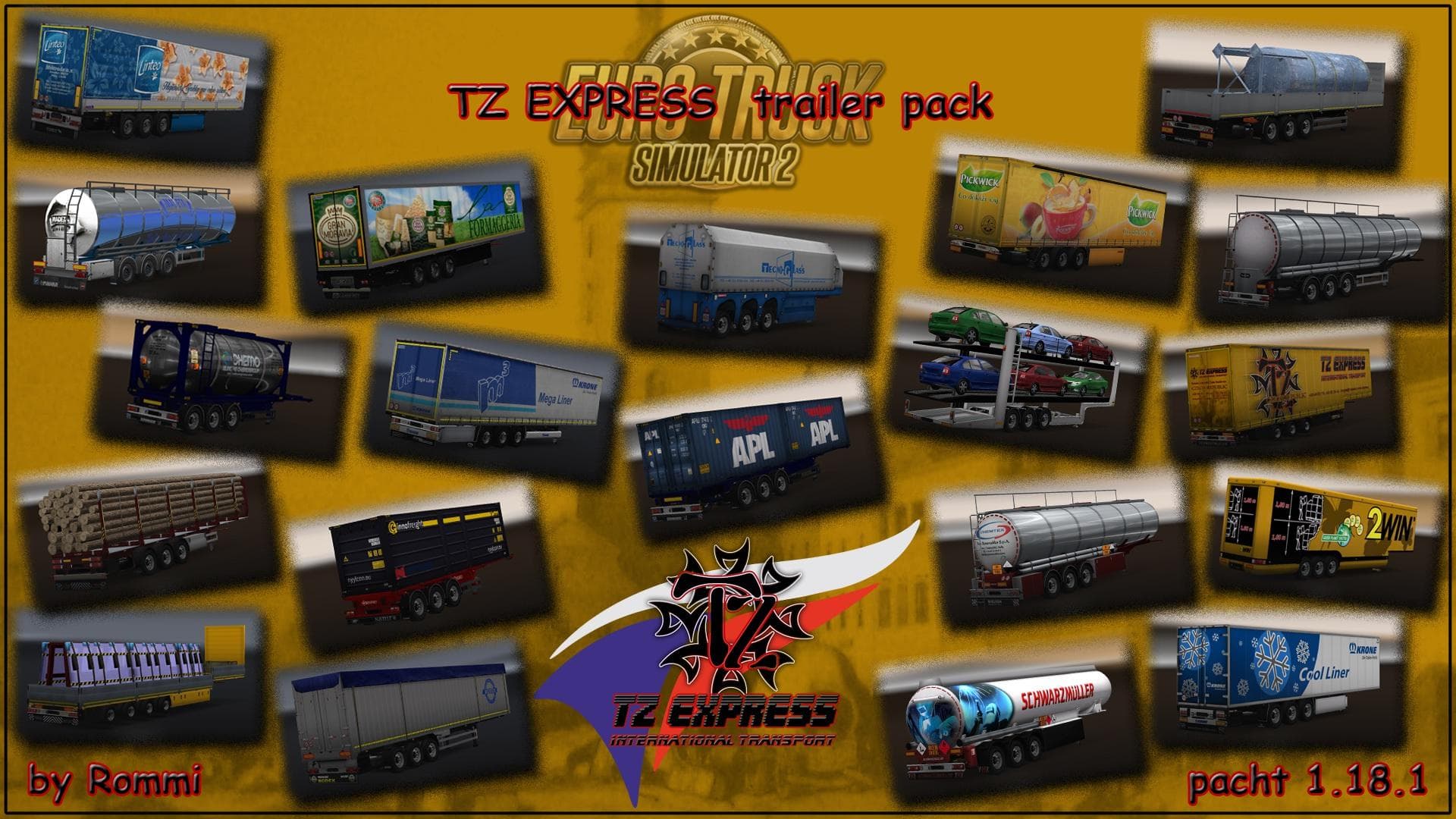 TZ TRAILERS PACK FOR – Trailers mod for Euro Truck Simulator 2