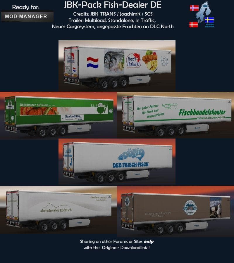 JBK PACK FISH DEALER – Trailers mod for Euro Truck Simulator 2