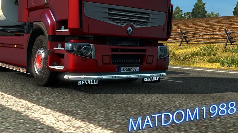 LOBAR AND MUDFLAPS RENAULT PREMIUM 1.19 – Parts mod for Euro Truck Simulator 2