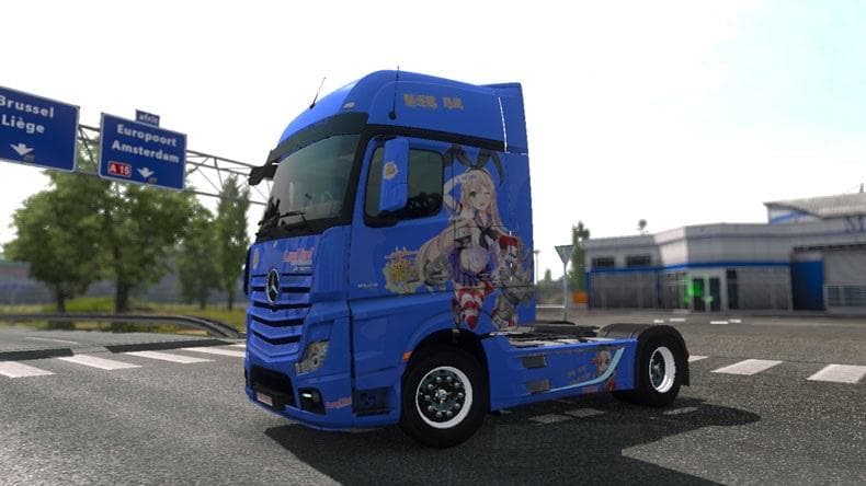 MERCEDES MP4 KANCOLLE AND LOVE LIVE SKIN – Skins mod for Euro Truck Simulator 2