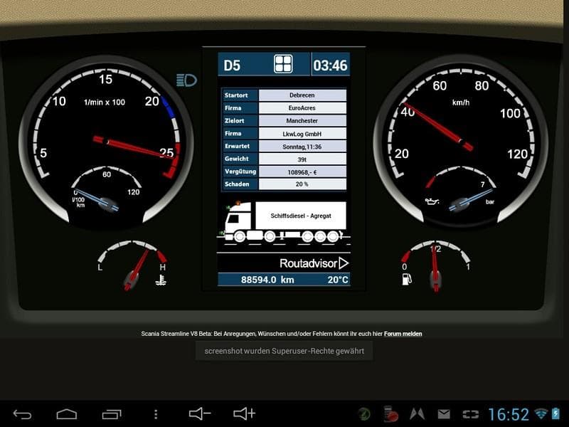 SCANIA STREAMLINE V8 DASHBOARD BETA – parts screenshot 2