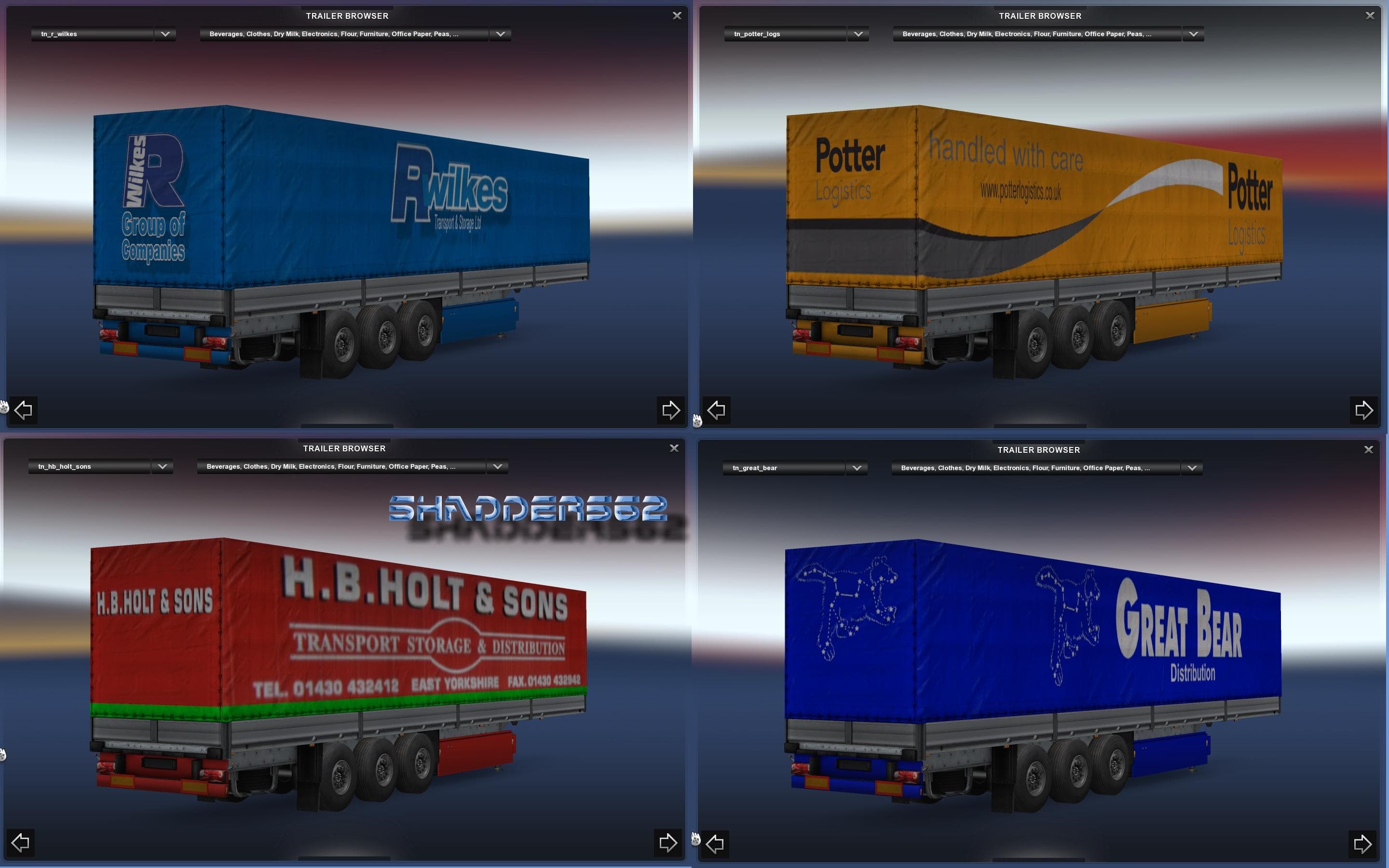 UK Haulage Companies Trailer Pack 1 – Trailers mod for Euro Truck Simulator 2