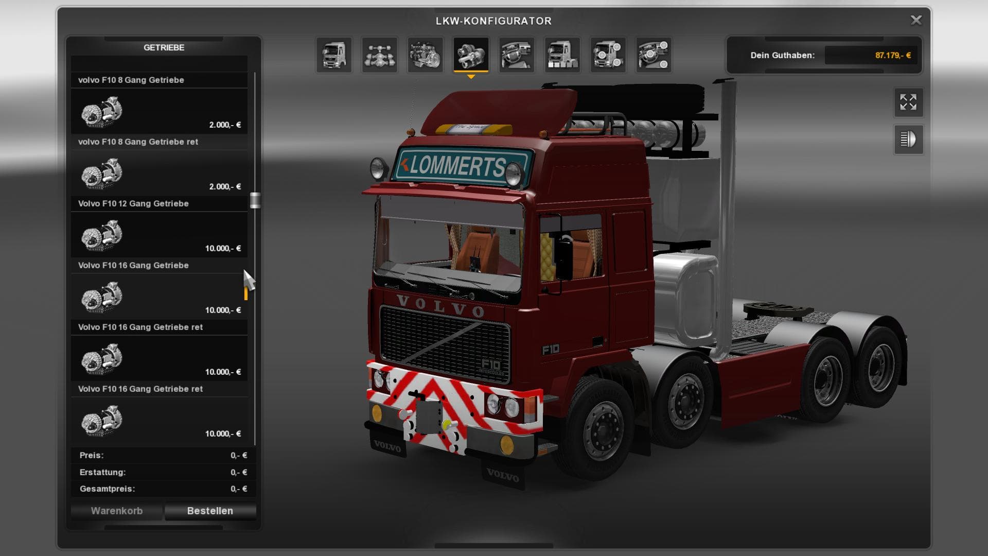 VOLVO F10 8X4 PBA .4F – Trucks mod for Euro Truck Simulator 2