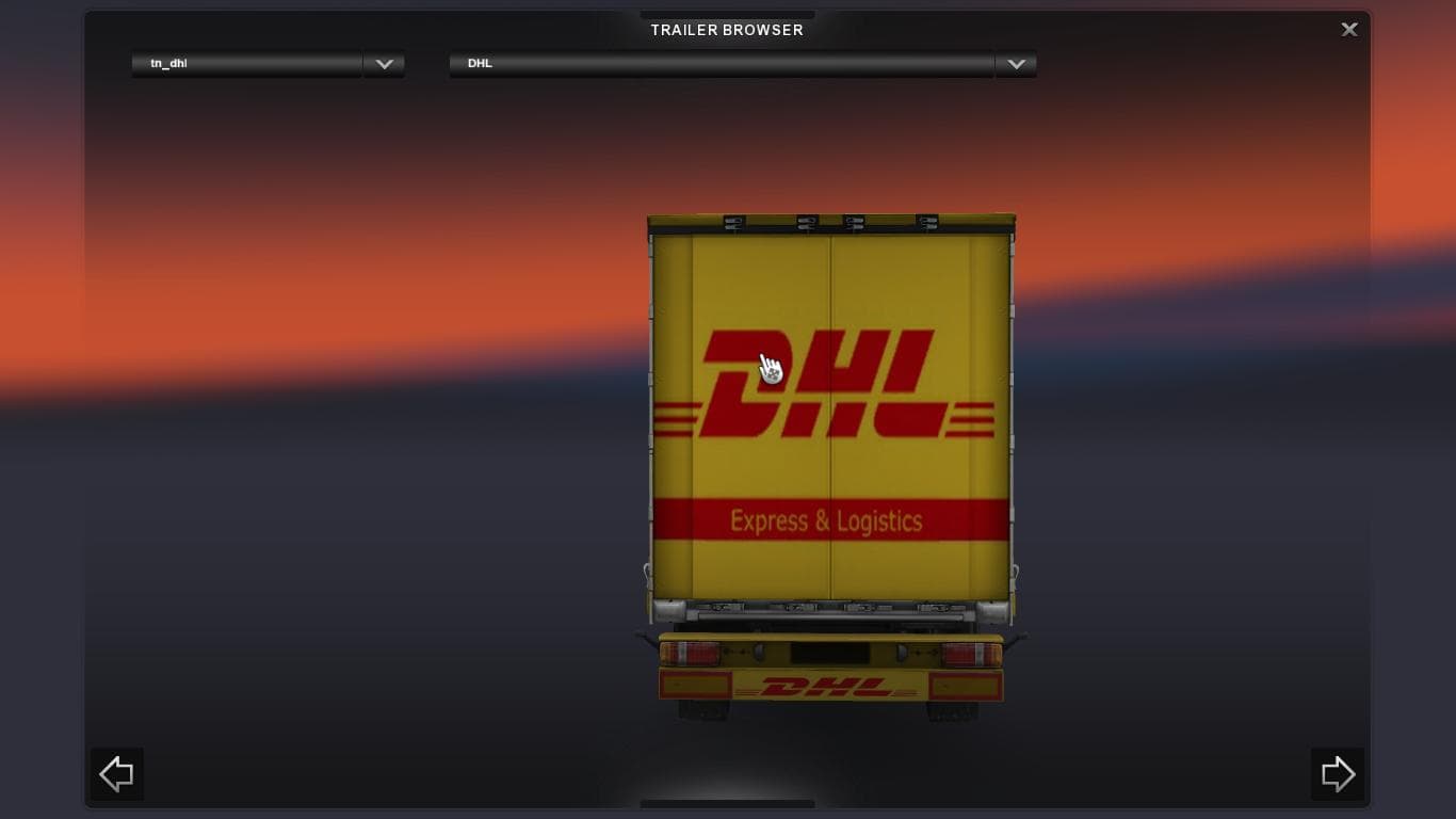DHL TRAILER 1.19.XX – Trailers mod for Euro Truck Simulator 2