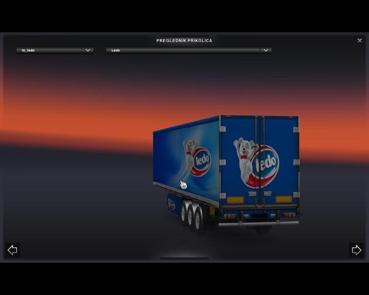 LEDO TRAILER – Skins mod for Euro Truck Simulator 2