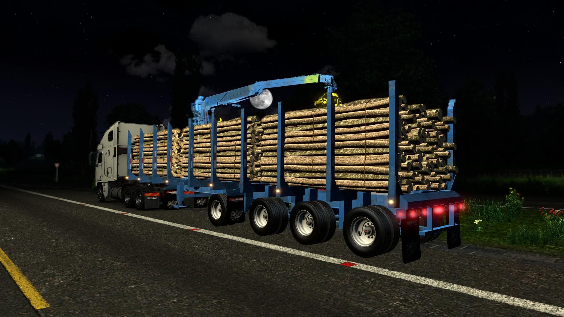MANAC LOGGER 4 AXLES TRAILER – Trailers mod for Euro Truck Simulator 2