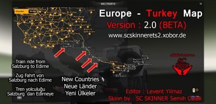 MAP OF TURKEY AND – Maps mod for Euro Truck Simulator 2