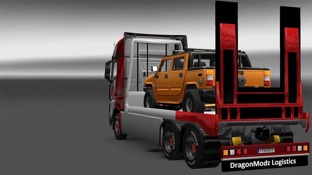 MERCEDES ACTROS MP4 FLATBED + TRAILER V2 – trailers screenshot 2