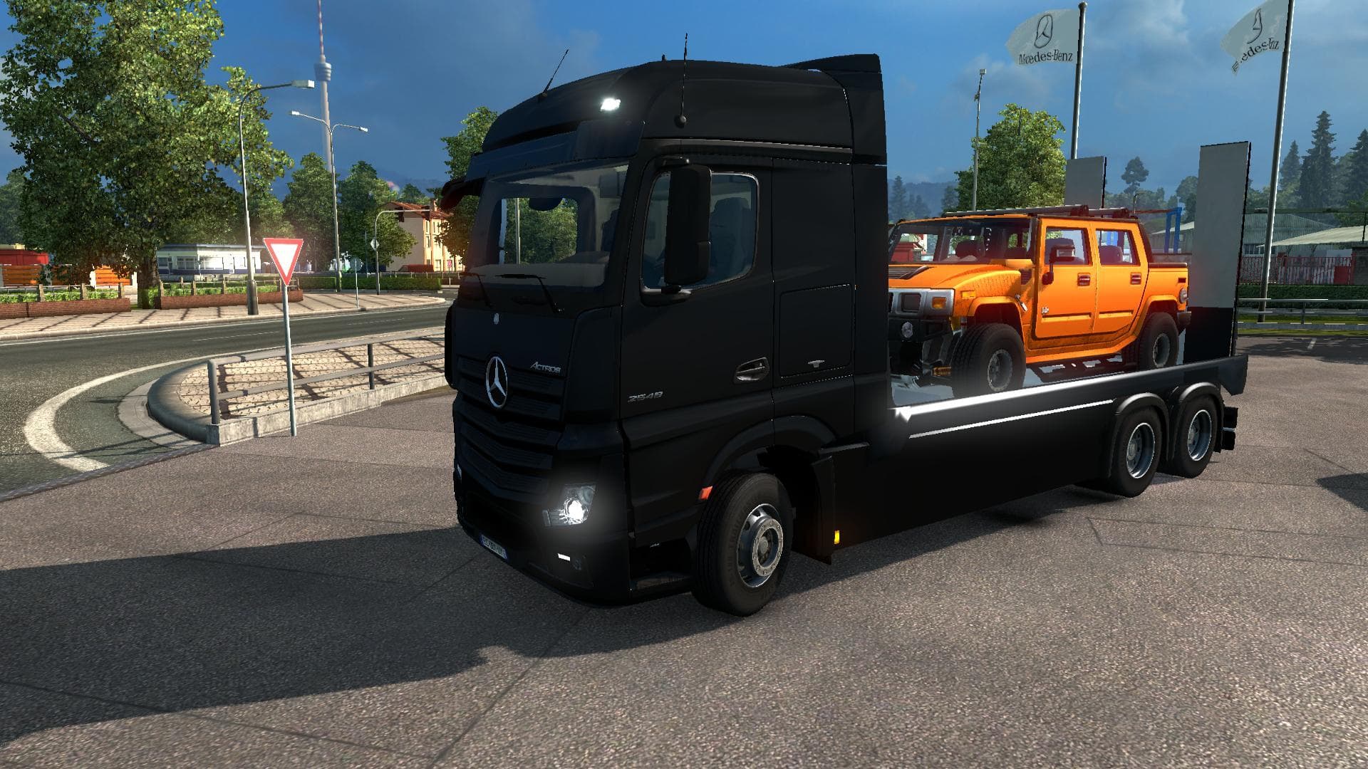 MERCEDES ACTROS MP4 FLATBED + TRAILER V3 FINAL – Trailers mod for Euro Truck Simulator 2