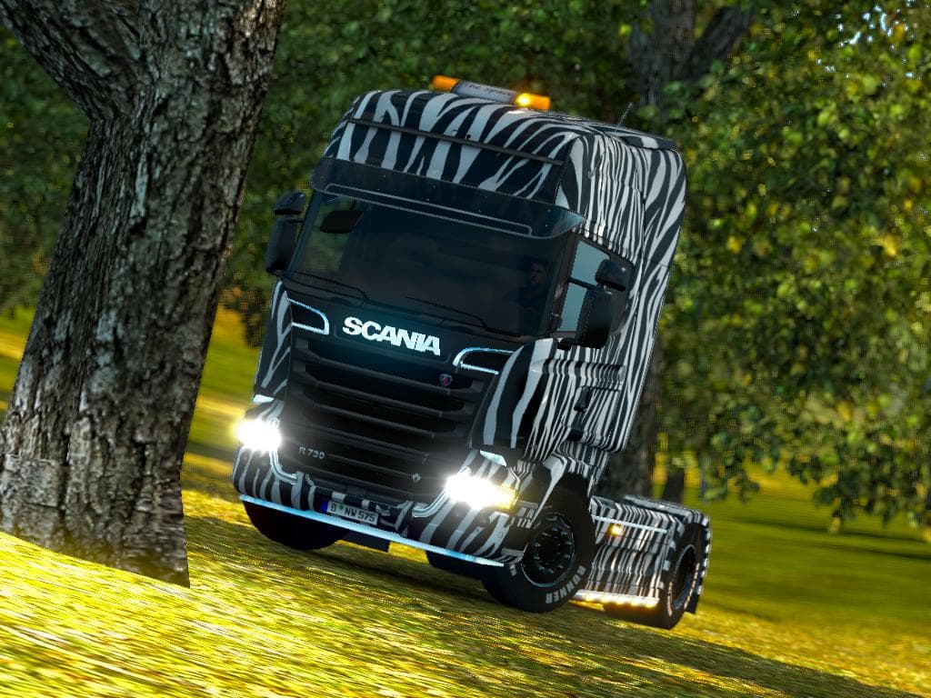 SCANIA ZEBRA SKIN 1.19X screenshot 3