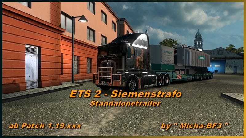 SIEMENS TRANSFORMER TRAILER .X – Trailers mod for Euro Truck Simulator 2