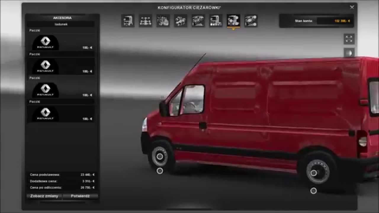 RENAULT MASTER FURGON L2H2 – Trucks mod for Euro Truck Simulator 2