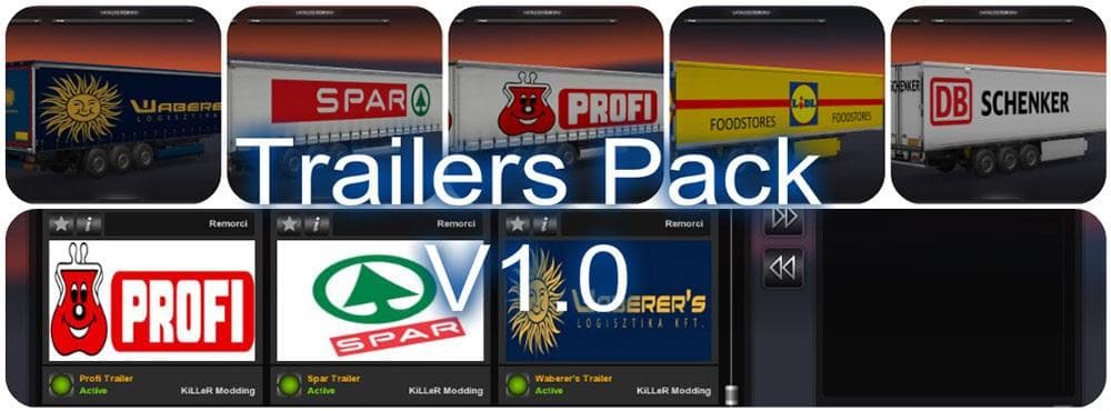 TRAILERS PACK – Trailers mod for Euro Truck Simulator 2