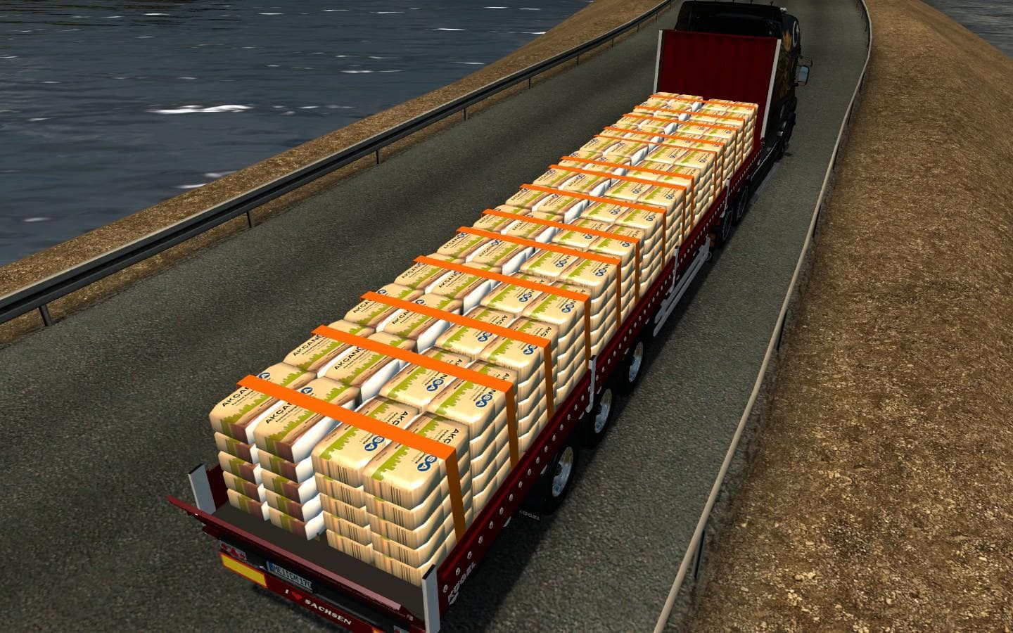 CEMENT TRAILER [Red] 1.20 – Trailers mod for Euro Truck Simulator 2
