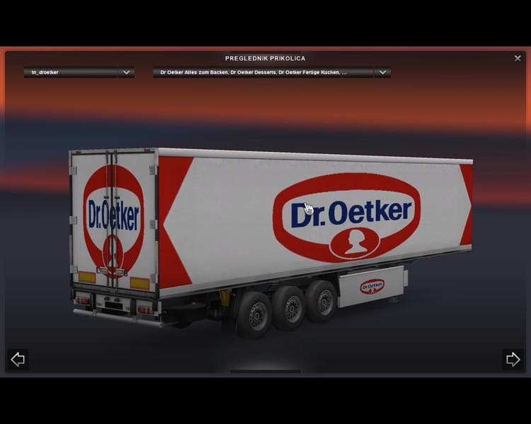 DR OETKER REFRIGERATED TRAILER – Trailers mod for Euro Truck Simulator 2