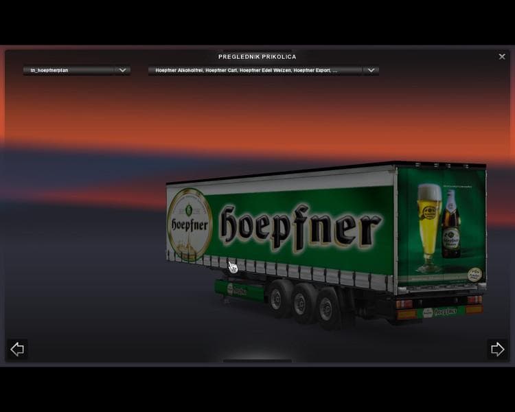 HOEPFNER KARLSRUHER BEER MANUFACTURER – Trailers mod for Euro Truck Simulator 2