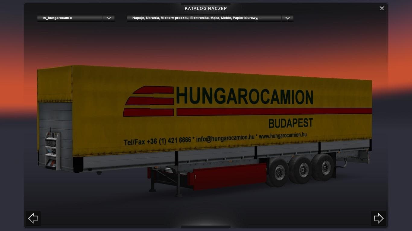 HUNGAROCAMION SCHMITZ 1.20.X – Trailers mod for Euro Truck Simulator 2
