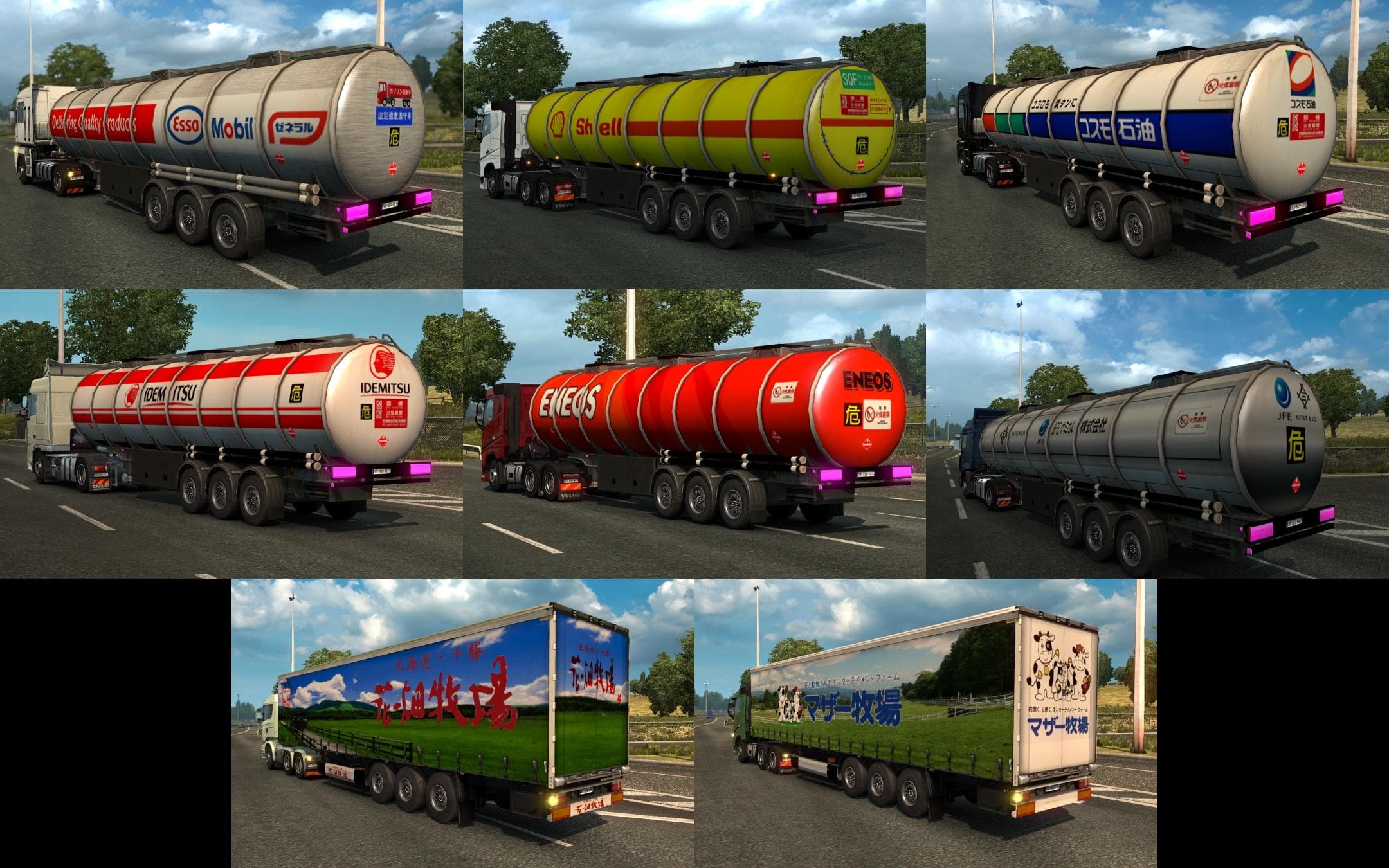 Japan Trailers traffic pack – Trailers mod for Euro Truck Simulator 2