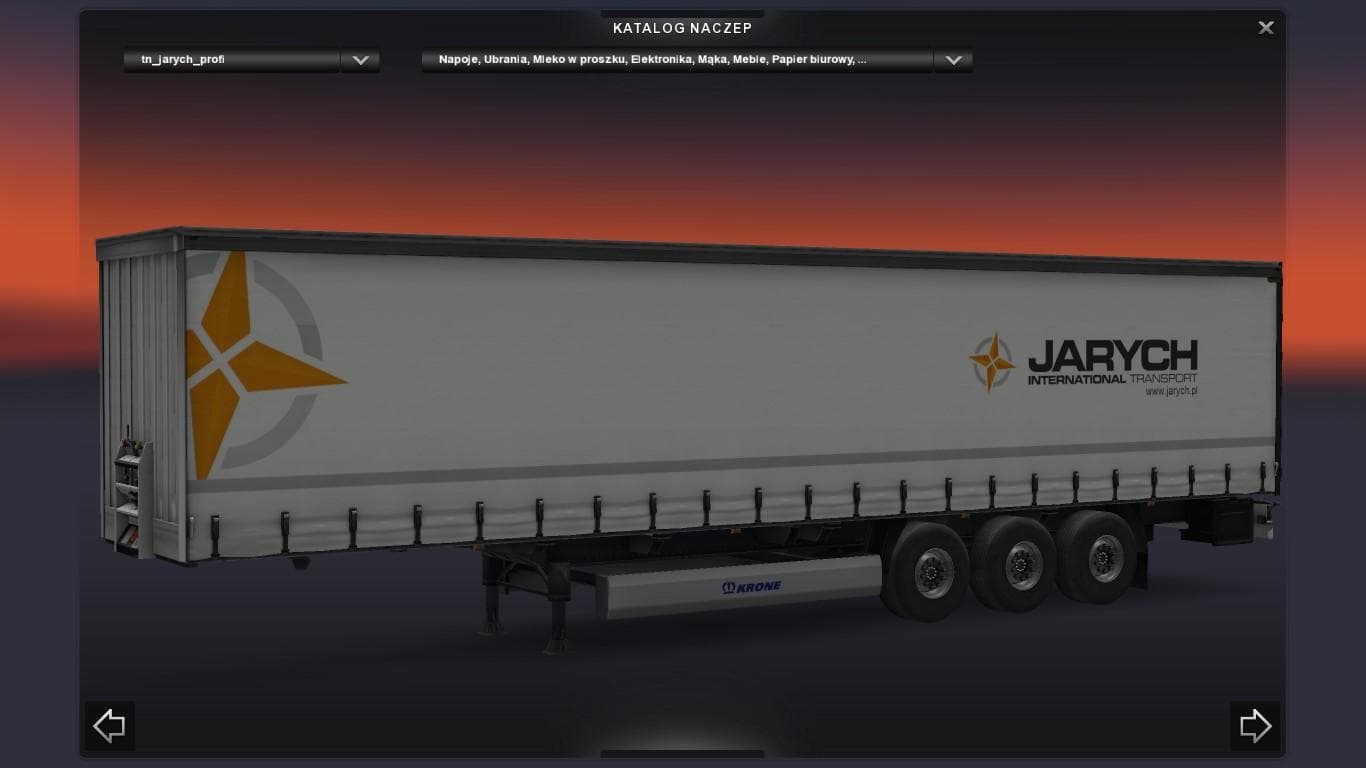 JARYCH PROFI LINER 1.20.X – Trucks mod for Euro Truck Simulator 2
