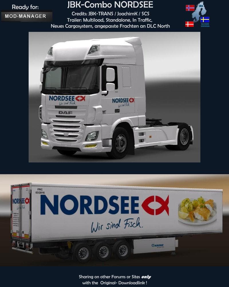 JBK COMBO NORDSEE FISCH – Trailers mod for Euro Truck Simulator 2
