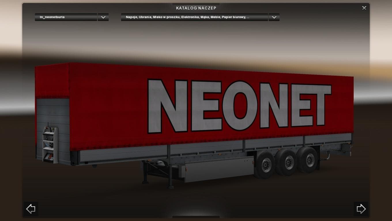 NEONET FLATBED SEMI-TRAILER 1.20.1 – Trailers mod for Euro Truck Simulator 2