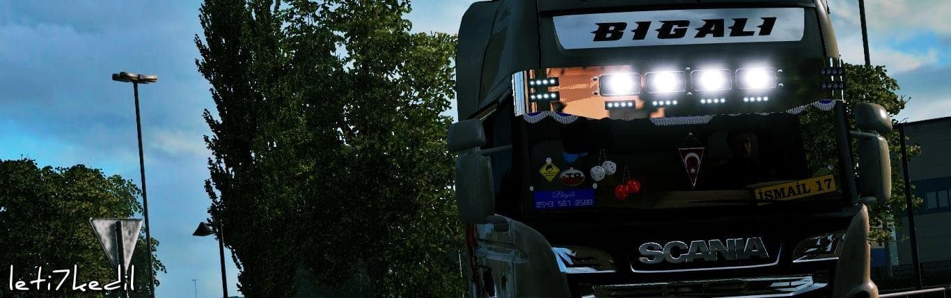 NEW SCANIA CHROME SUNSHIELD – Parts mod for Euro Truck Simulator 2