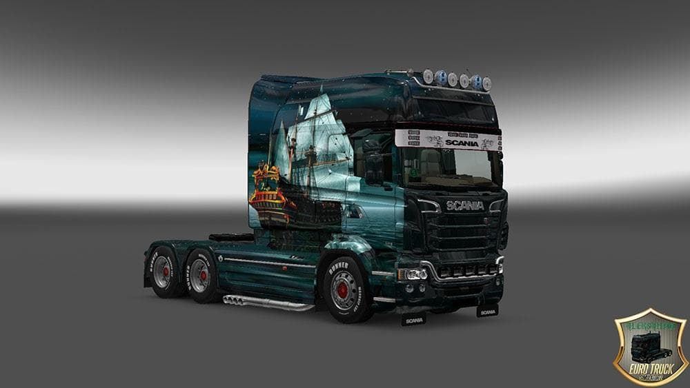 SCANIA RJL LONGLINE SHIP SKIN V2 – Skins mod for Euro Truck Simulator 2