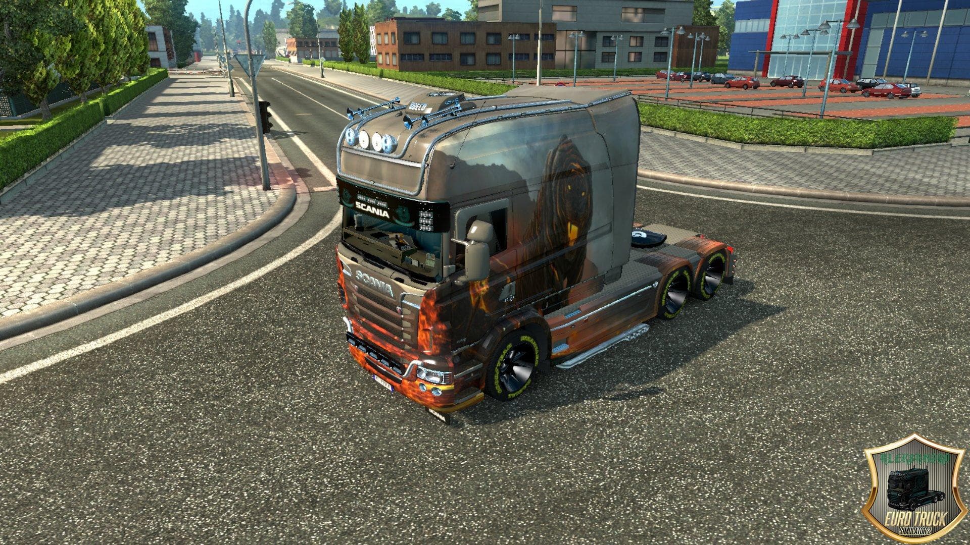 SCANIA RJL LONGLINE VOLKANO TIGER SKIN – Skins mod for Euro Truck Simulator 2